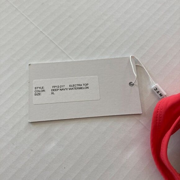 Flagpole NYC Electra 2 Piece Bikini Swimsuit Size XL Navy Pink Color Block - Picture 5 of 12